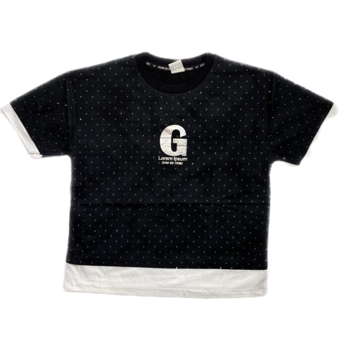 BLACK STONE T-SHIRT WHITE BOTTOM