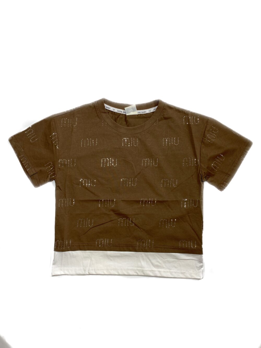 MIU MIU STONED SHIRTS BROWN