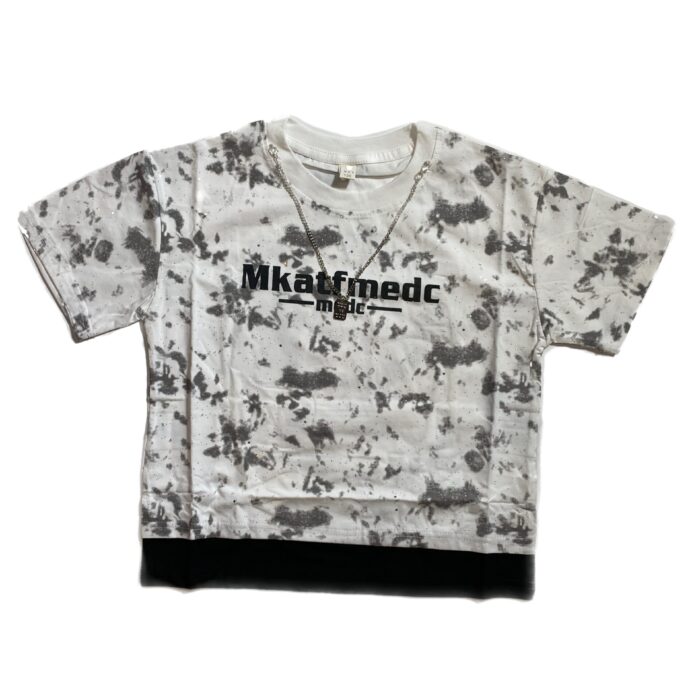 WHITE MEDC SHIRT WITH BLACK BOTTOM
