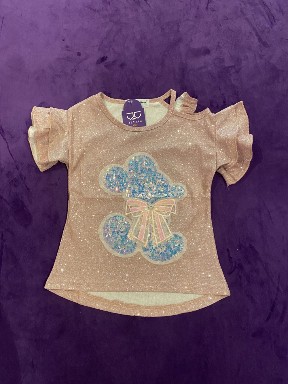 SHINNY BEAR TOP (PEACH)