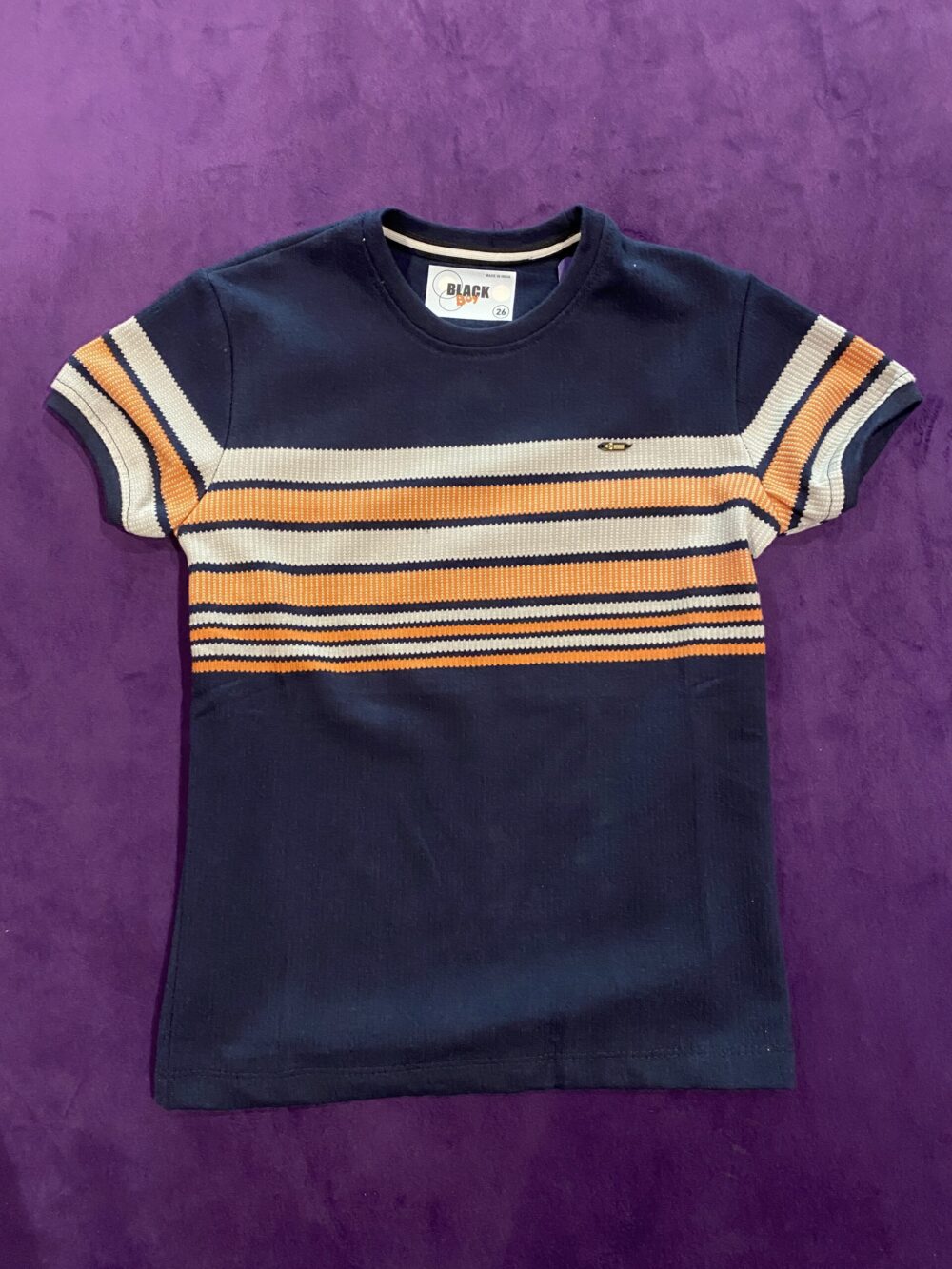 BLACK BOY STRIPES T-SHIRT RN - Image 3