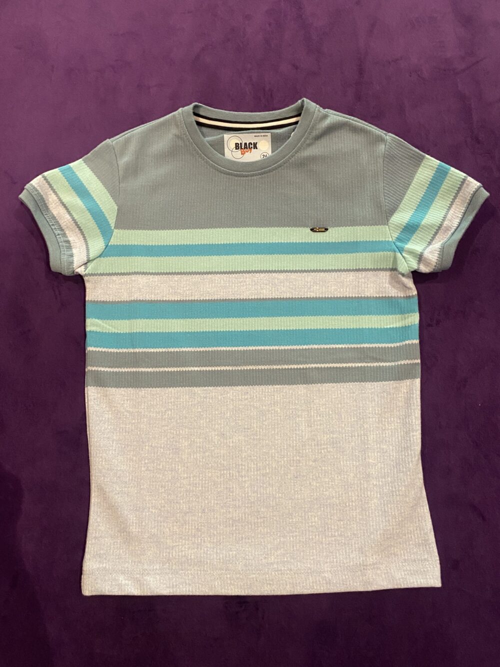 BLACK BOY STRIPES T-SHIRT RN - Image 2