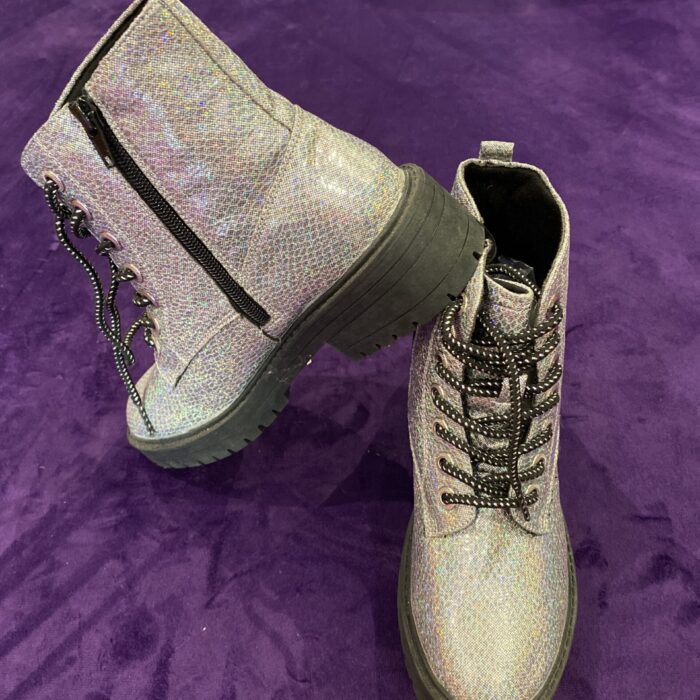 DISCO GLITTER SPARKLING BOOT SIDE ZIPPER