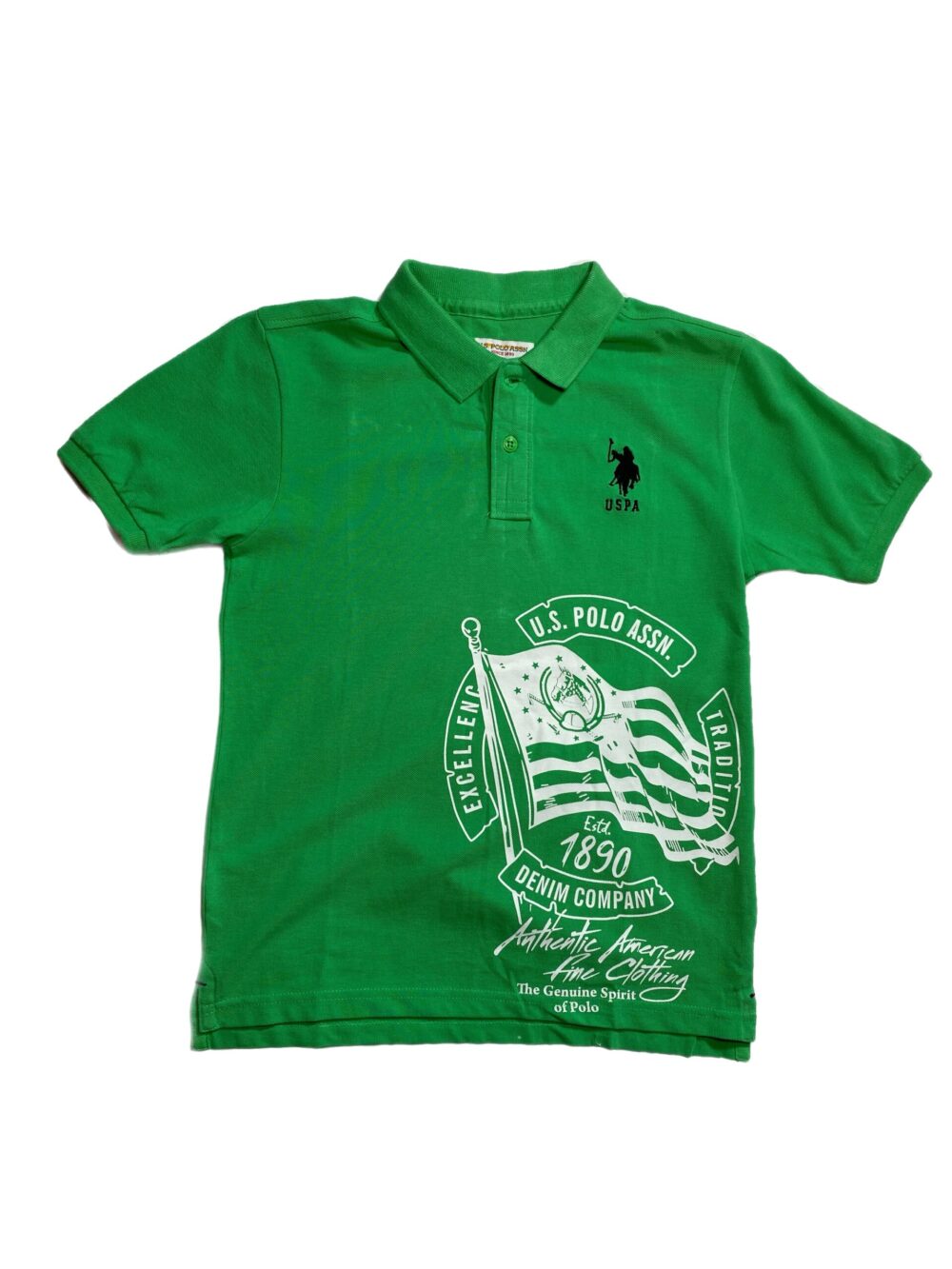 US POLO WITH COLLAR (GREEN)