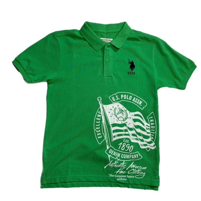 US POLO WITH COLLAR (GREEN)