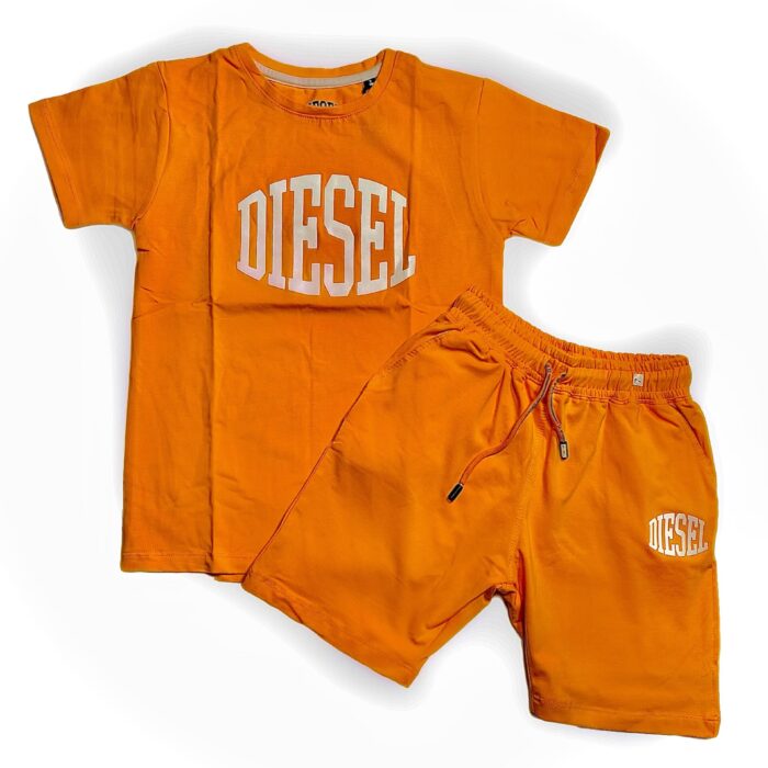2PCS DIESEL ORANGE TOP/SHORT