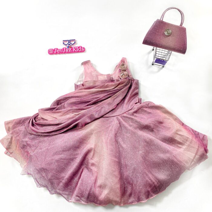 SHINNY DRESS WITH BAG