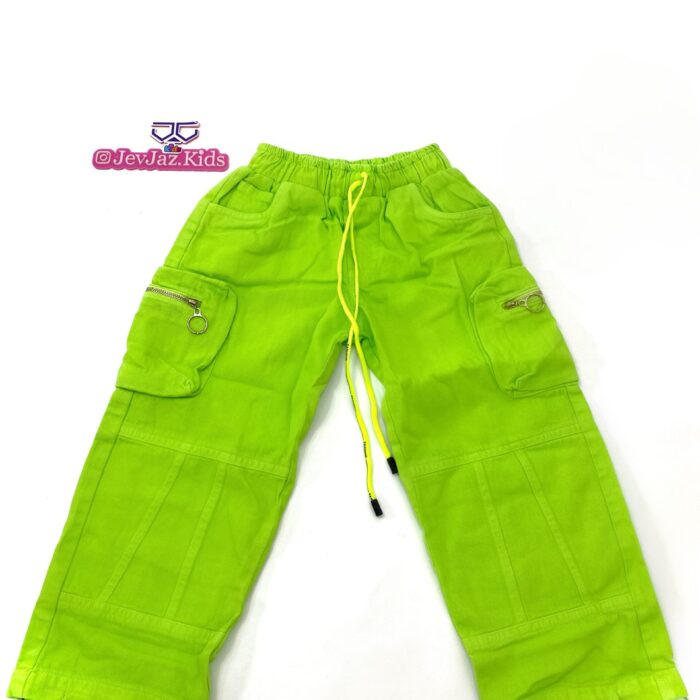 PALAZZO CARGO PANT (Lemon-green)