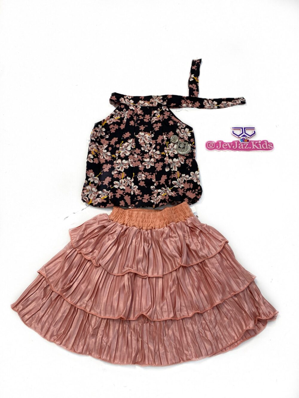 2PCS FLORAL TOP AND PLEATED SKIRT - Image 4