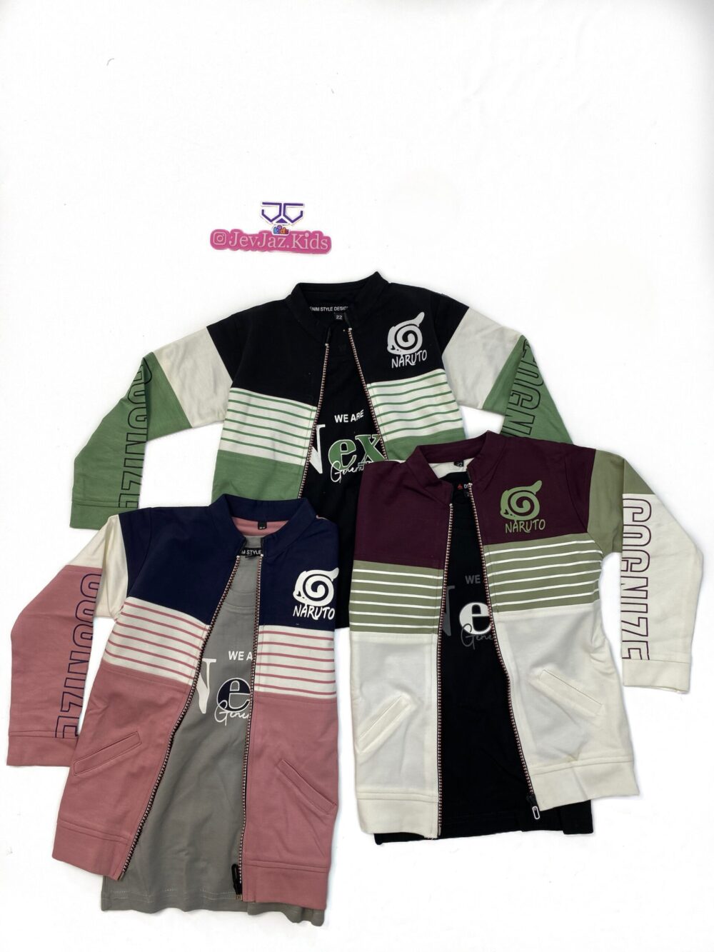 2PCS NARUTO JACKET AND T-SHIRT (Pink) - Image 2