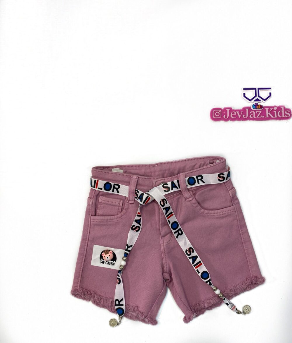 SAILOR DENIM SHORT (Pink)