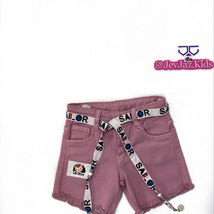 SAILOR DENIM SHORT (Pink)