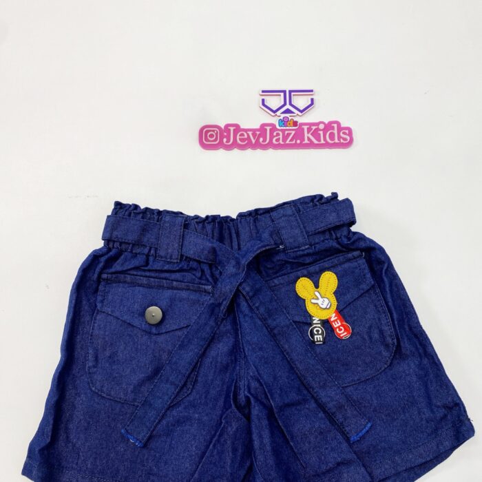 MICKY MOUSE DENIM SHORT (Dark)