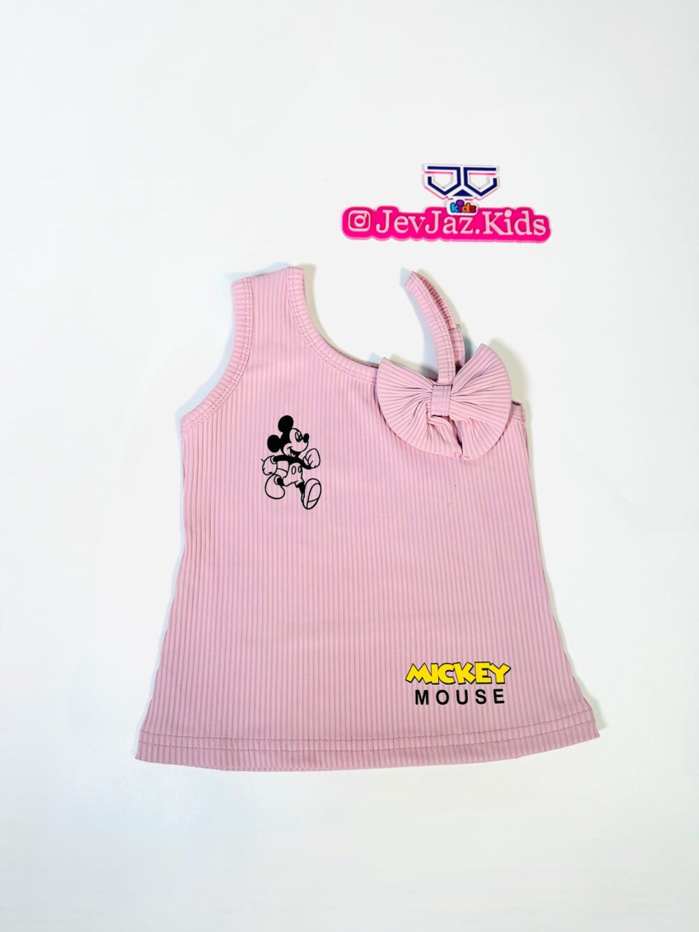 MICKY MOUSE MONO SLEEVE WITH SIDE BOW (Baby Pink)