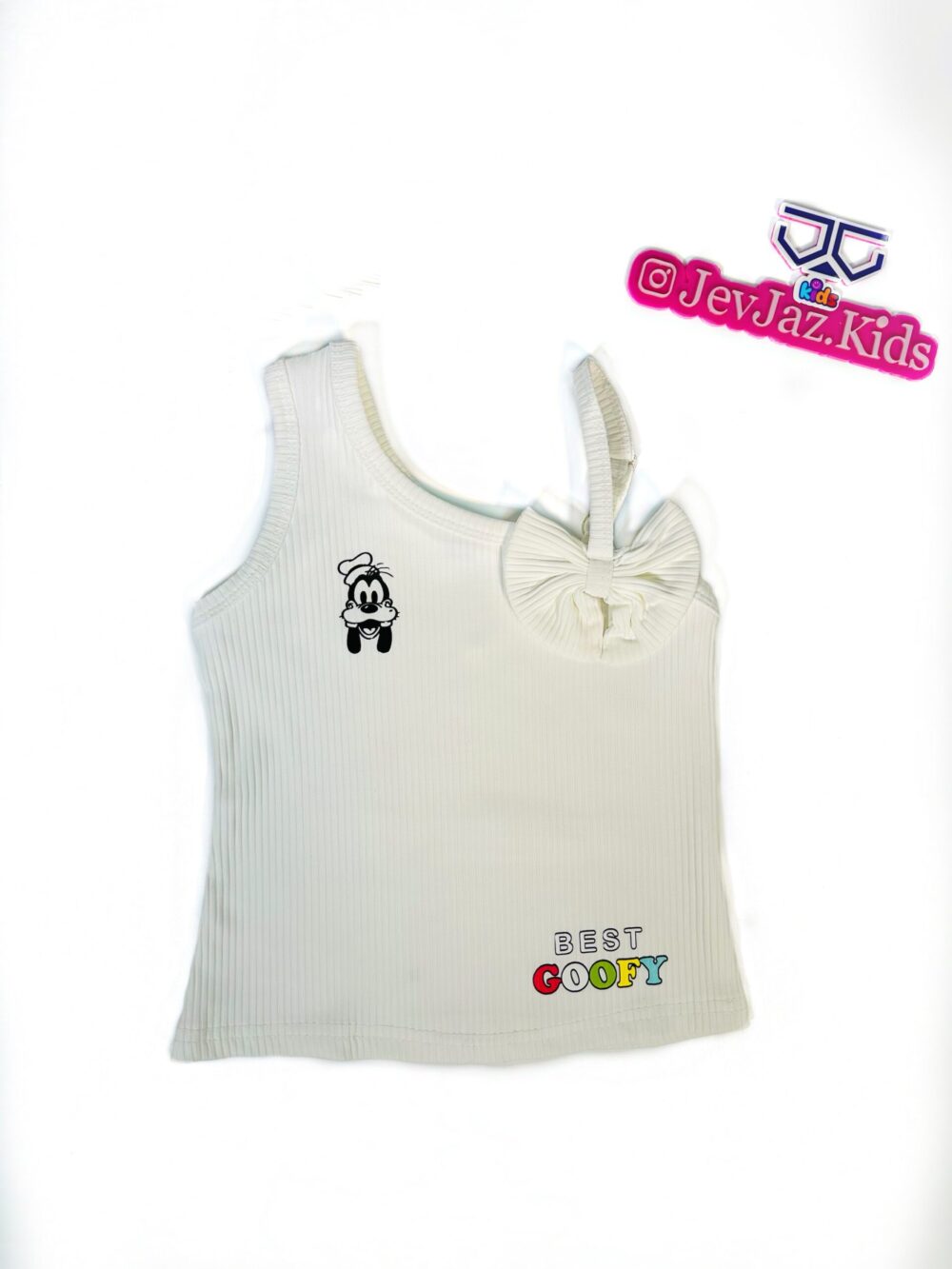 MICKY MOUSE MONO SLEEVE WITH SIDE BOW (White)