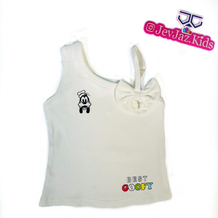 MICKY MOUSE MONO SLEEVE WITH SIDE BOW (White)