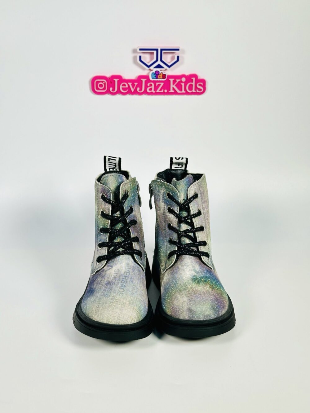 MULTICOLORED GLITTER ZIPPER BOOT