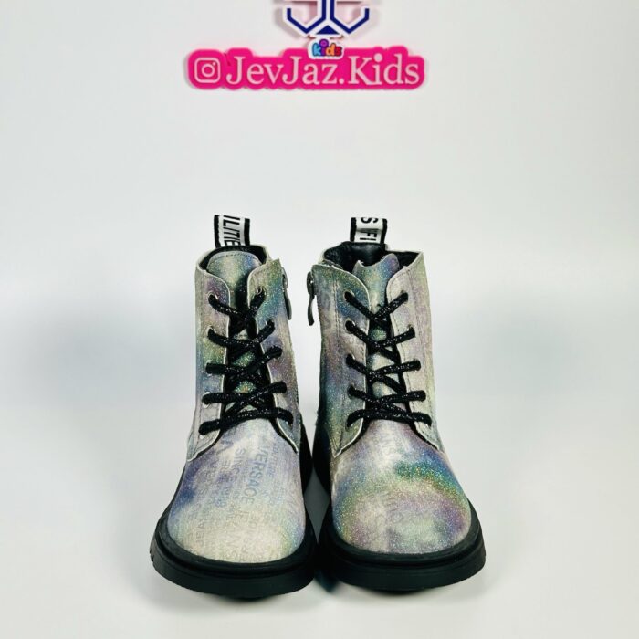 MULTICOLORED GLITTER ZIPPER BOOT
