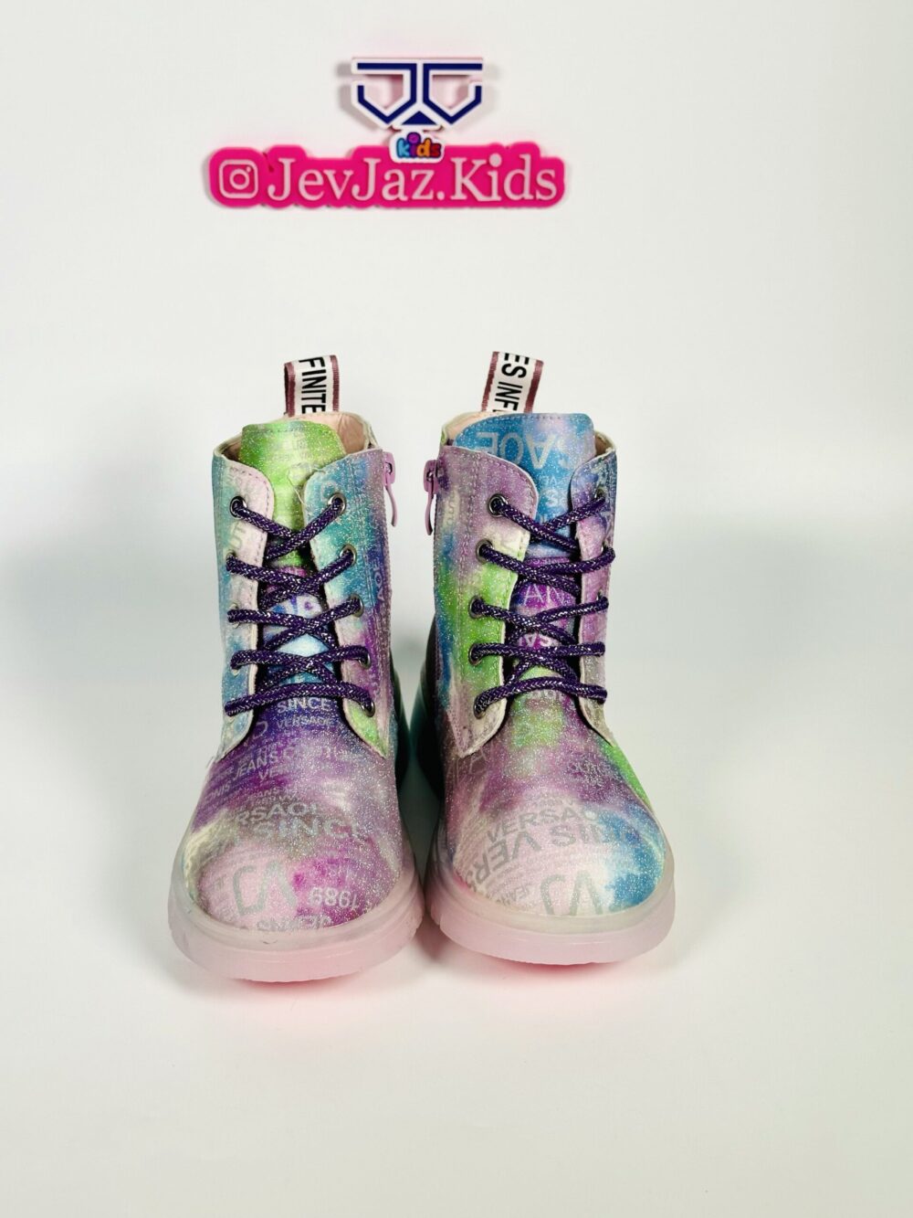 MULTICOLORED GLITTER ZIPPER BOOT - Image 3