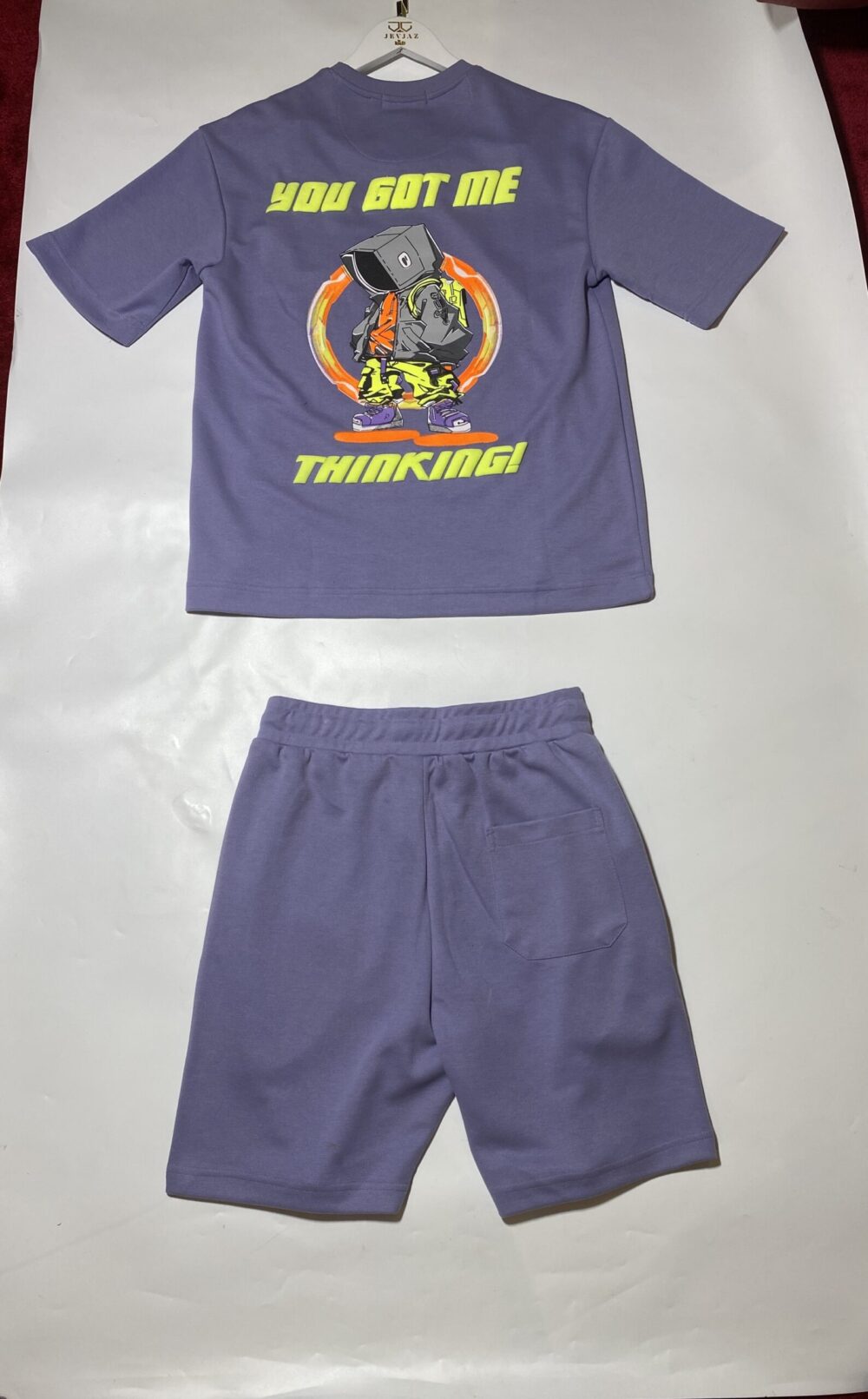 2PCS YouGotMeThinking T-SHIRT AND SHORT