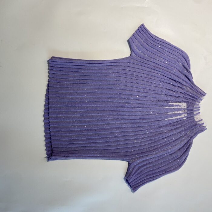 PLEATED TOP WITH SHINNY STONES
