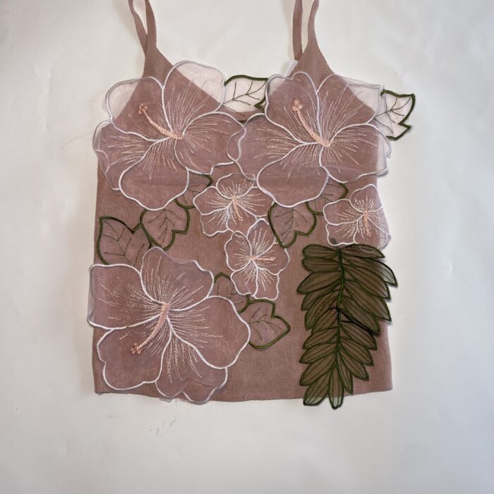 3D FLORAL TOP - SLEEVELESS