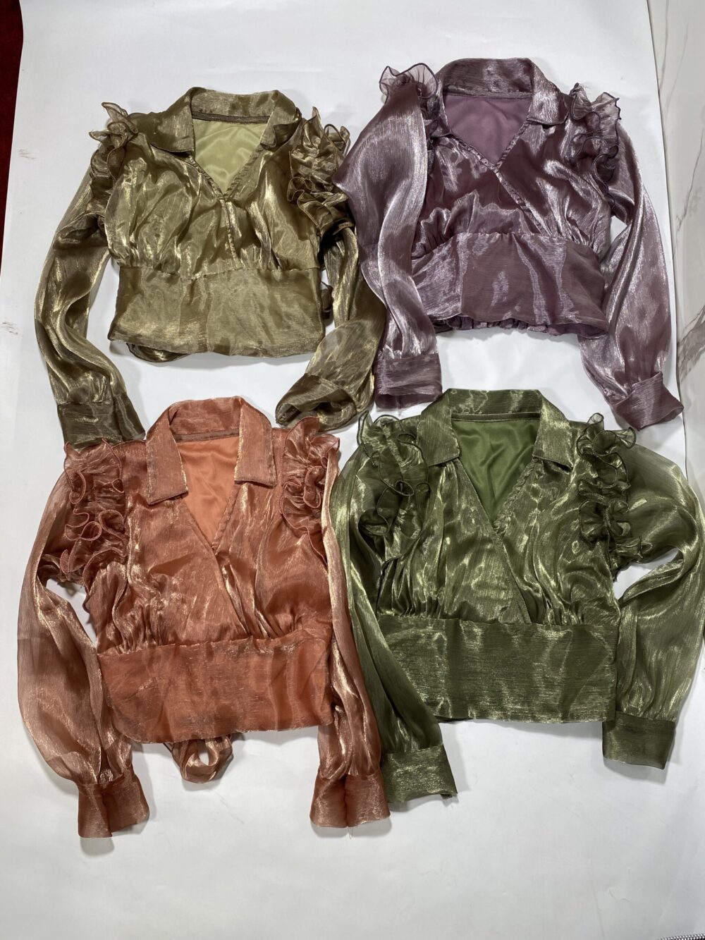 SHINNY ORGANZA TOP