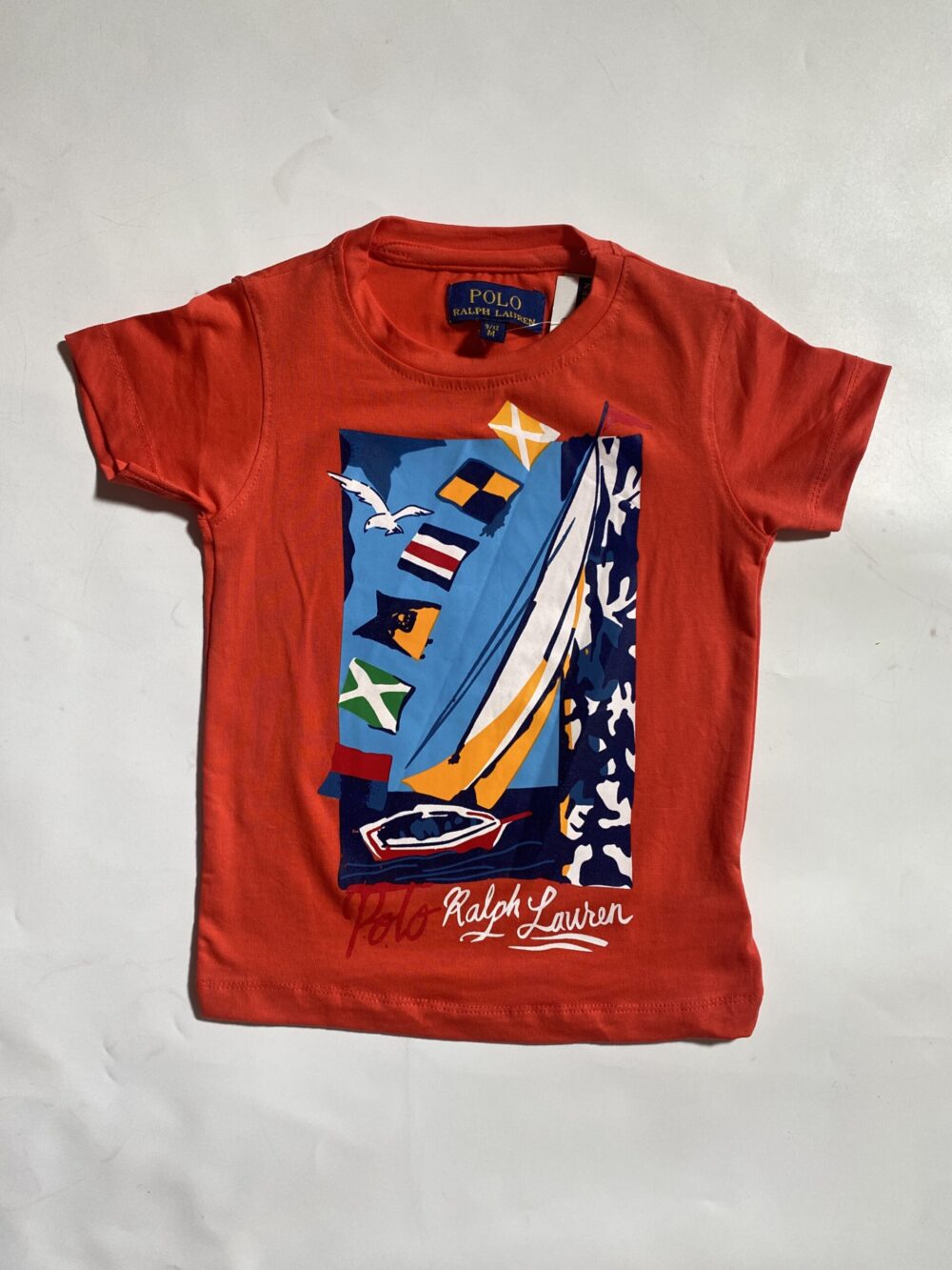 RALPH LAUREN ROUND-NECK POLO ORANGE