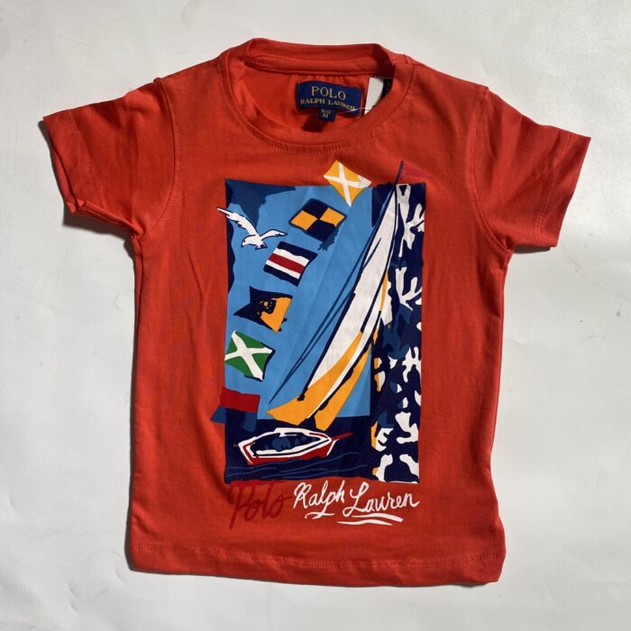 RALPH LAUREN ROUND-NECK POLO ORANGE