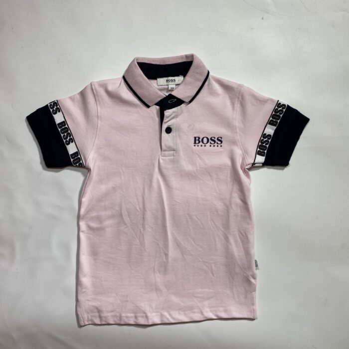 HUGO BOSS PINK POLO WITH COLLAR