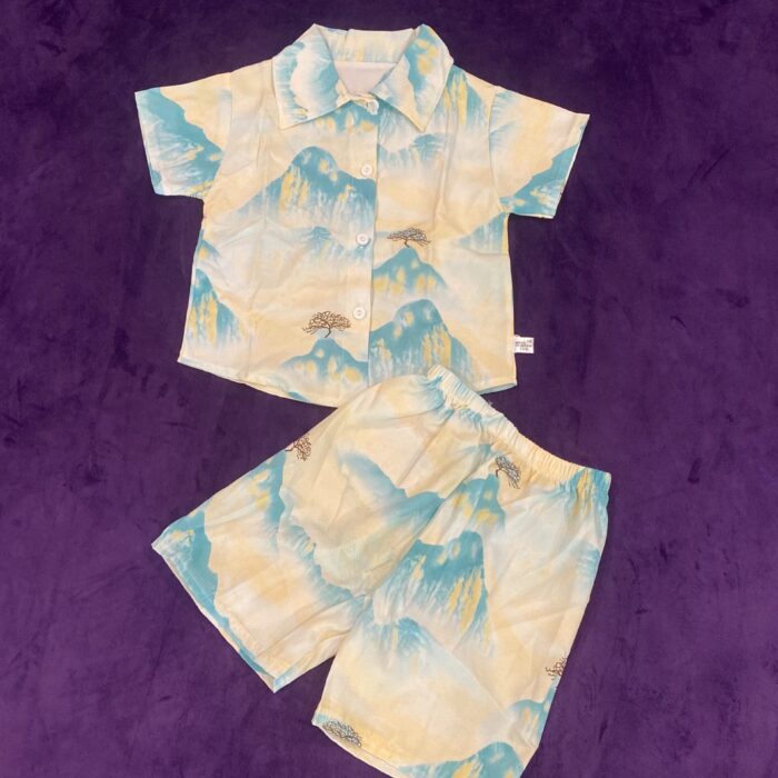 2PCS CLOUDY TOP AND SHIRT