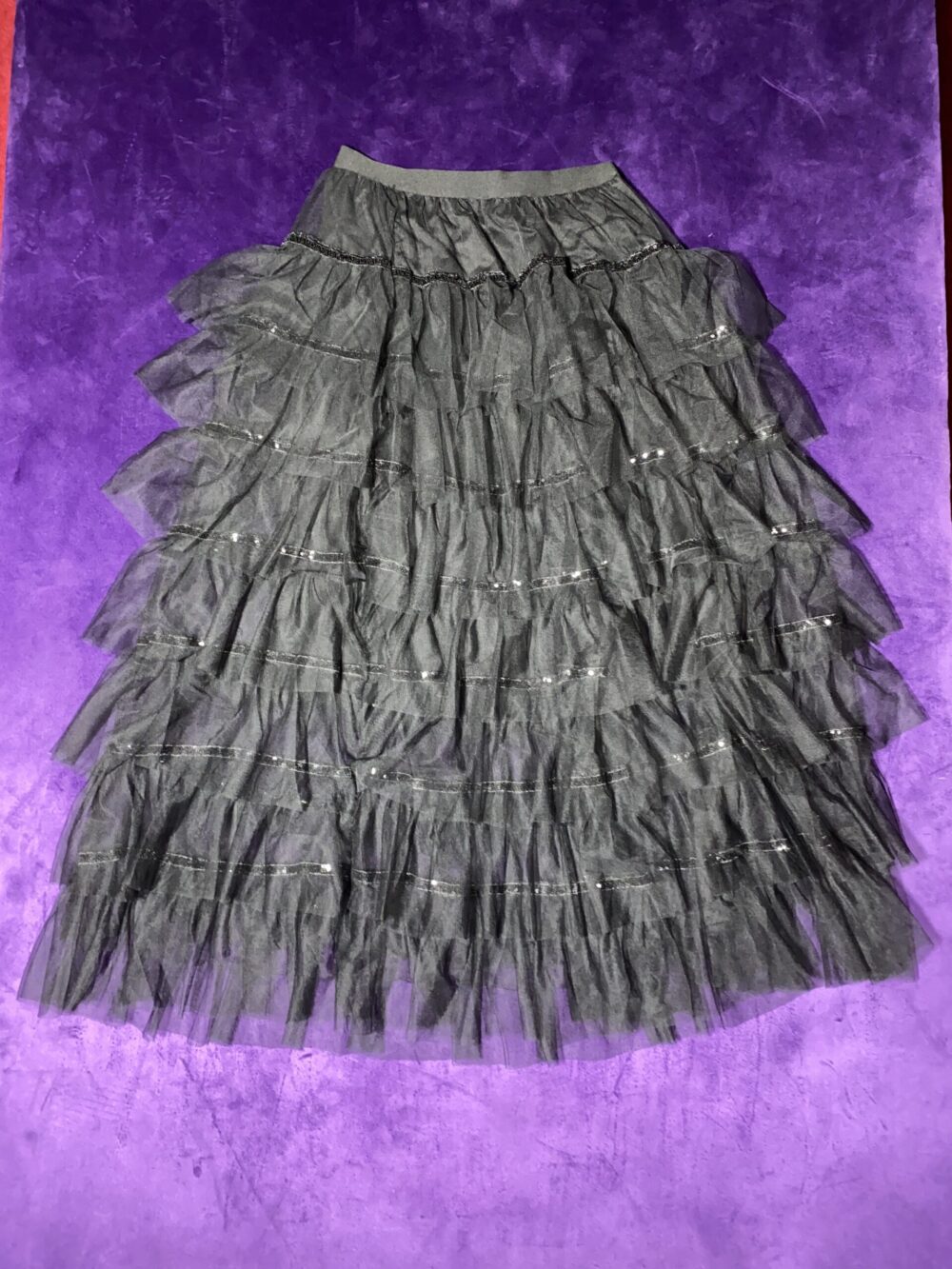 2PCS BUTTERFLY TOP AND SKIRT (BLACK) - Image 2